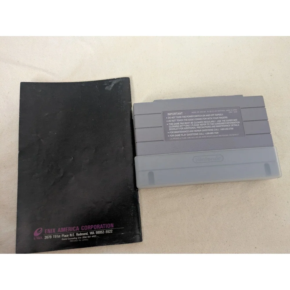 ActRaiser Super Nintendo SNES Game Cartridge with Manual‎ Enix SNS-AR-USA